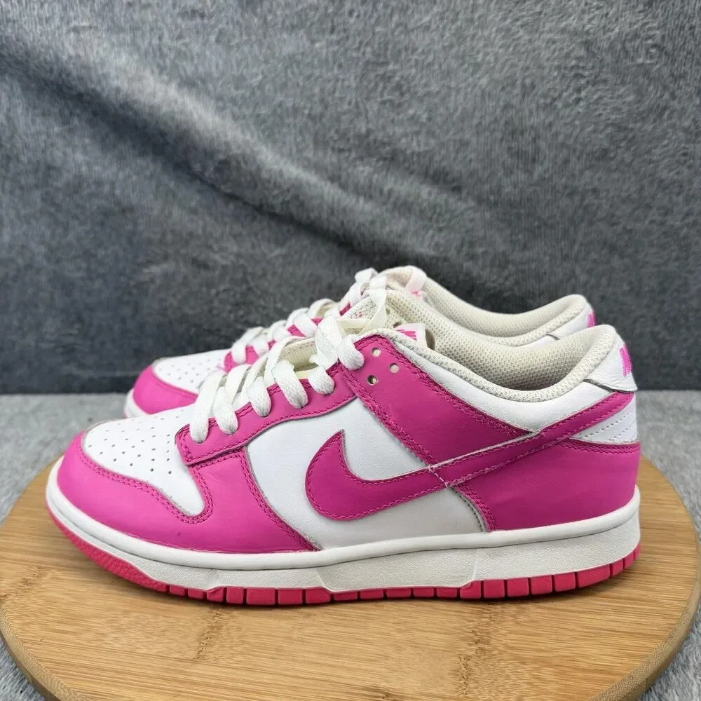 Nike Dunk Low Shoes Boys Size 6.5Y Pink Sneakers FB9109-102 No Insoles